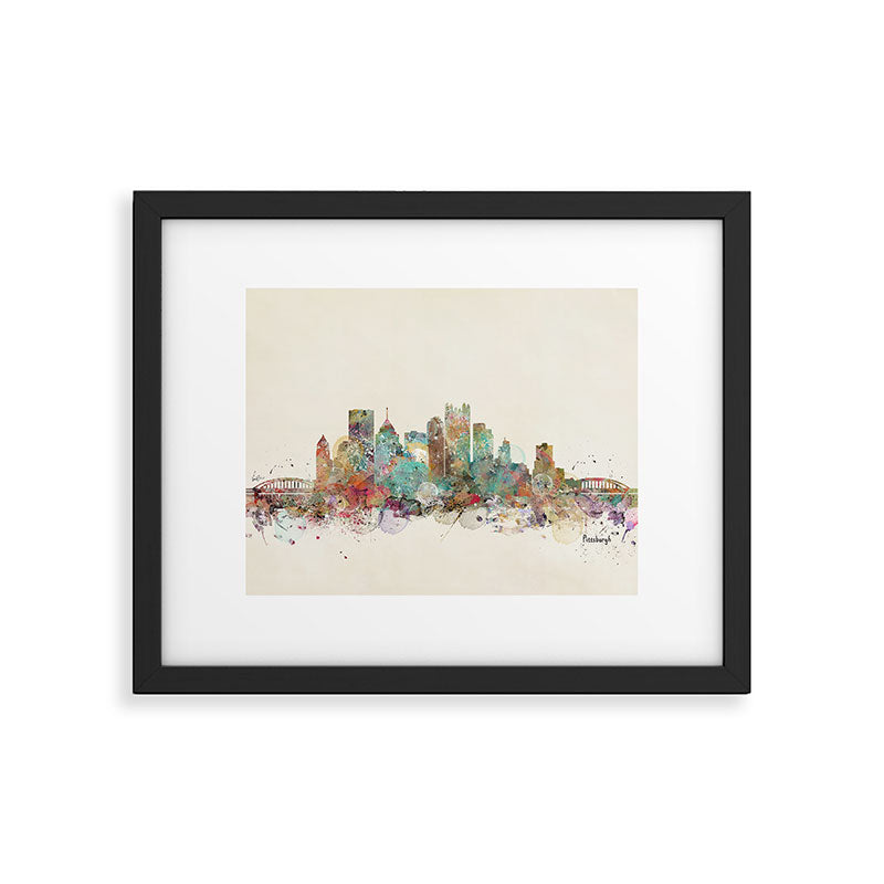 Pittsburgh Pennsylvania skyline Framed Art Print Gallery Image 5