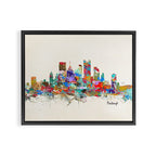 Pittsburgh Pennsylvania skyline Framed Canvas Print Gallery Image 2