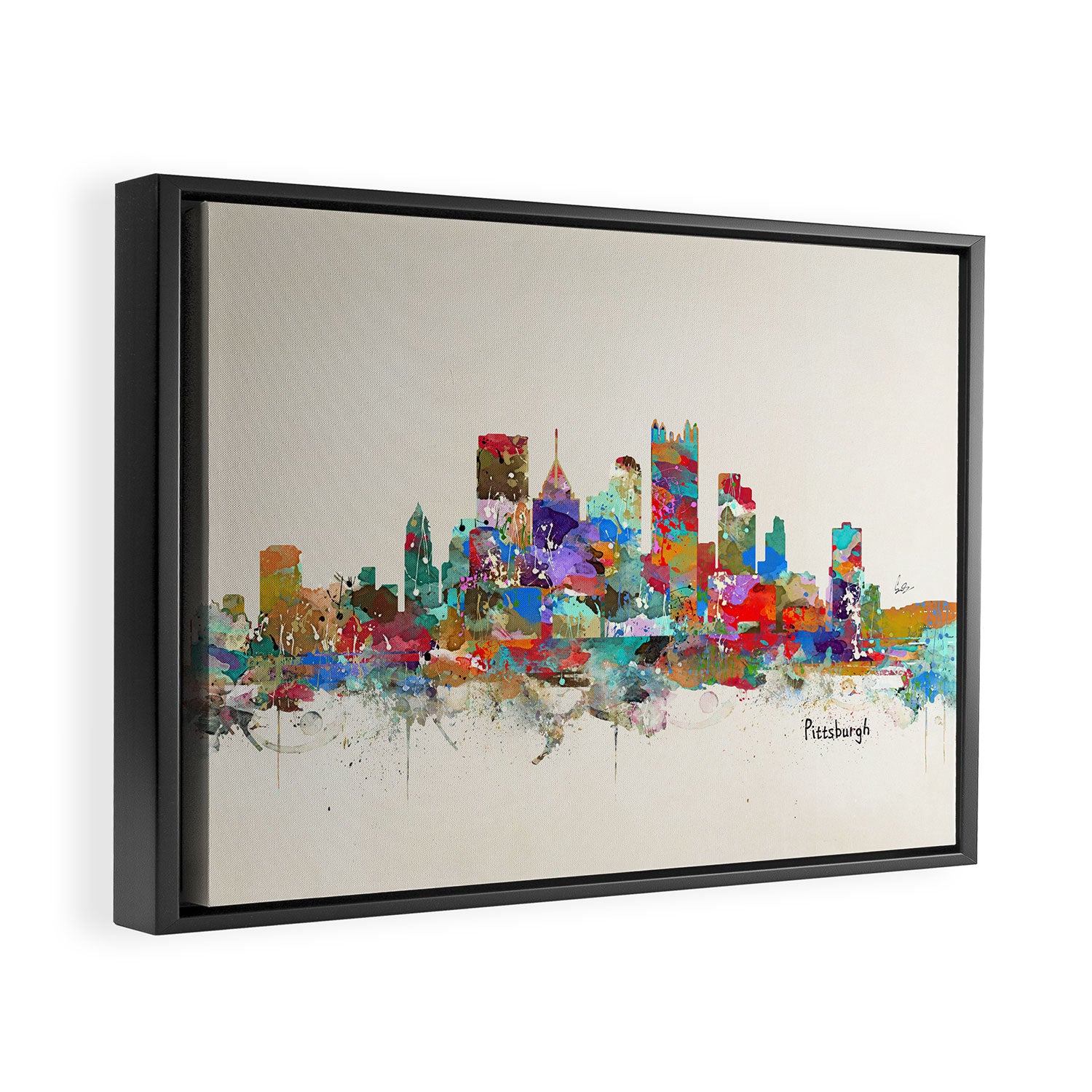 Pittsburgh Pennsylvania skyline Framed Canvas Print Gallery Image 6