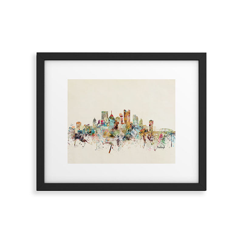 pittsburgh pennsylvania skyline Framed Art Print Gallery Image 6