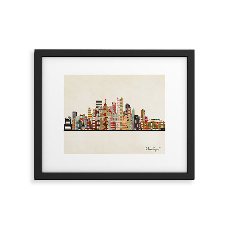 pittsburgh skyline Framed Art Print Gallery Image 4