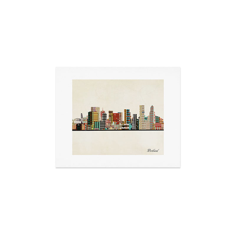 portland skyline Art Print Gallery Image 1