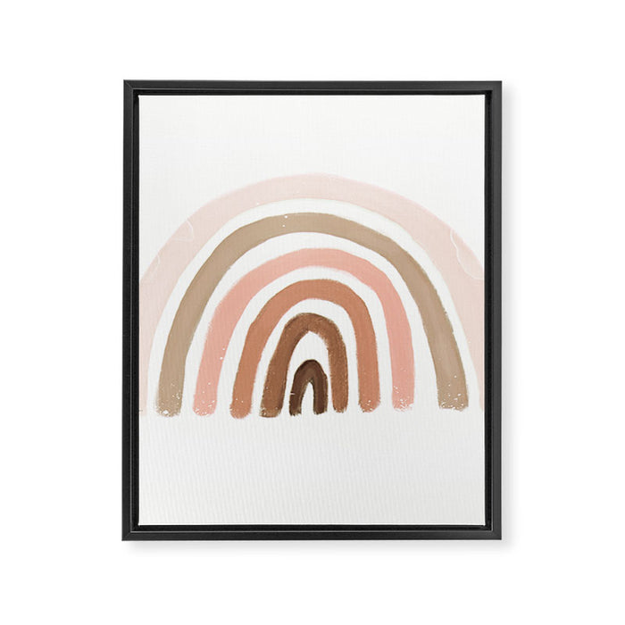 rainbow pink minimalist Framed Canvas Print Gallery Image 1