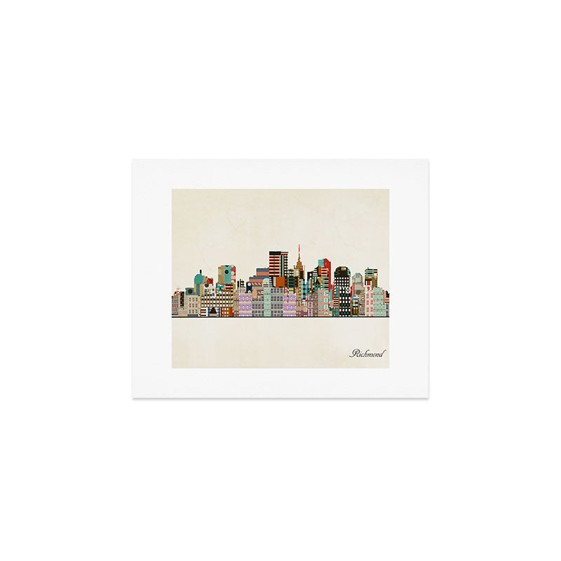 richmond virginia skyline Art Print Gallery Image 1