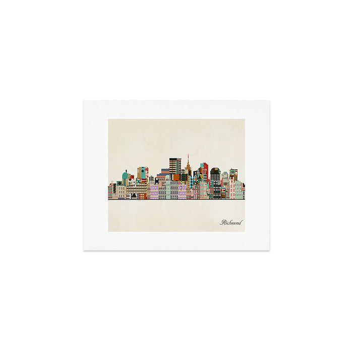 richmond virginia skyline Art Print Gallery Image 1
