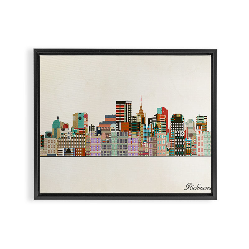 richmond virginia skyline Framed Canvas Print Gallery Image 14