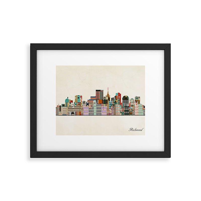 richmond virginia skyline Framed Art Print Gallery Image 4