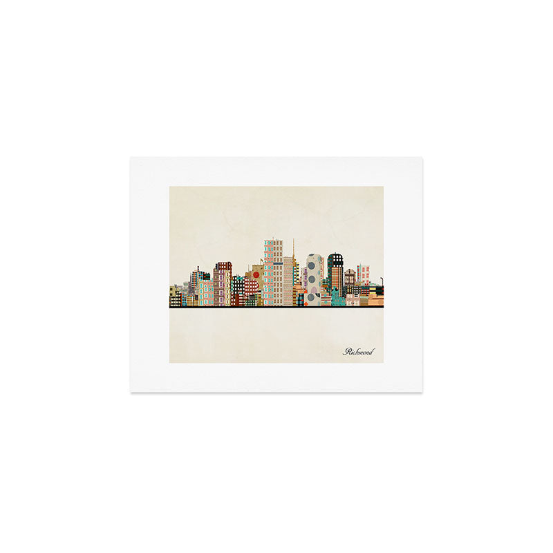 richmond virginia skyline Art Print Gallery Image 1