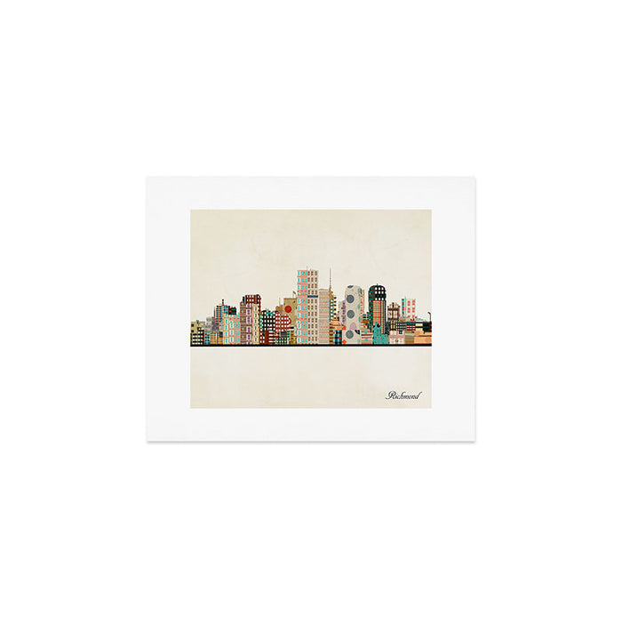richmond virginia skyline Art Print Gallery Image 1