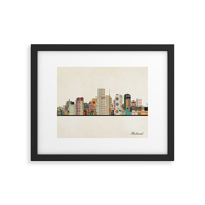 richmond virginia skyline Framed Art Print Gallery Image 6