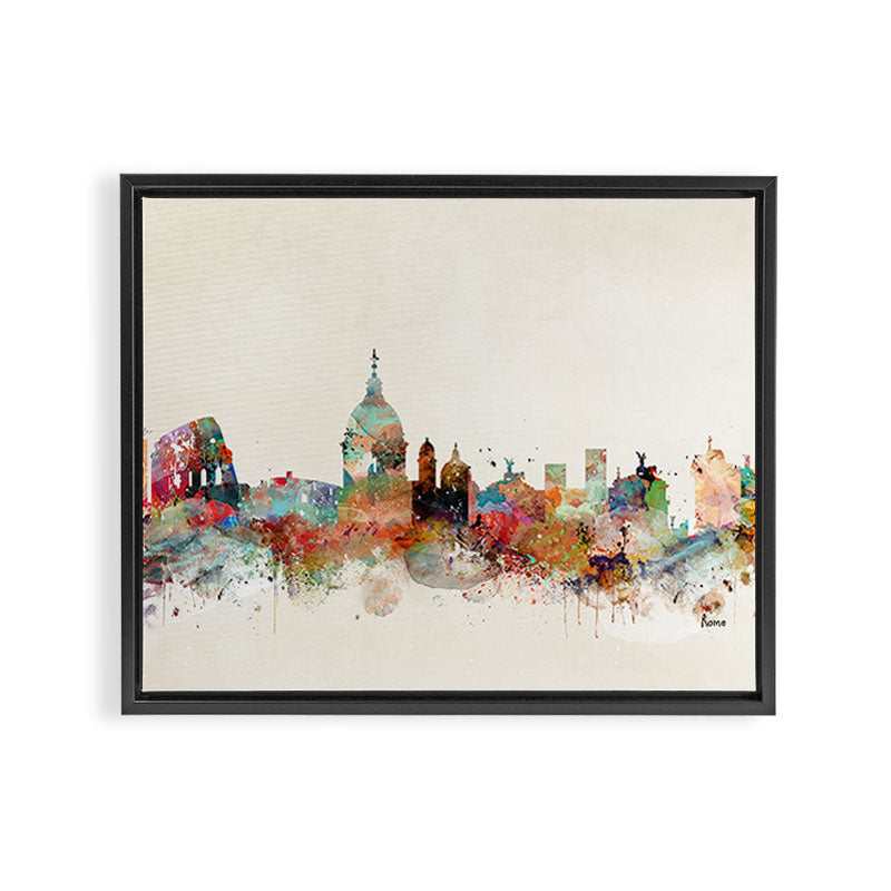 rome italy skyline Framed Canvas Print Gallery Image 12