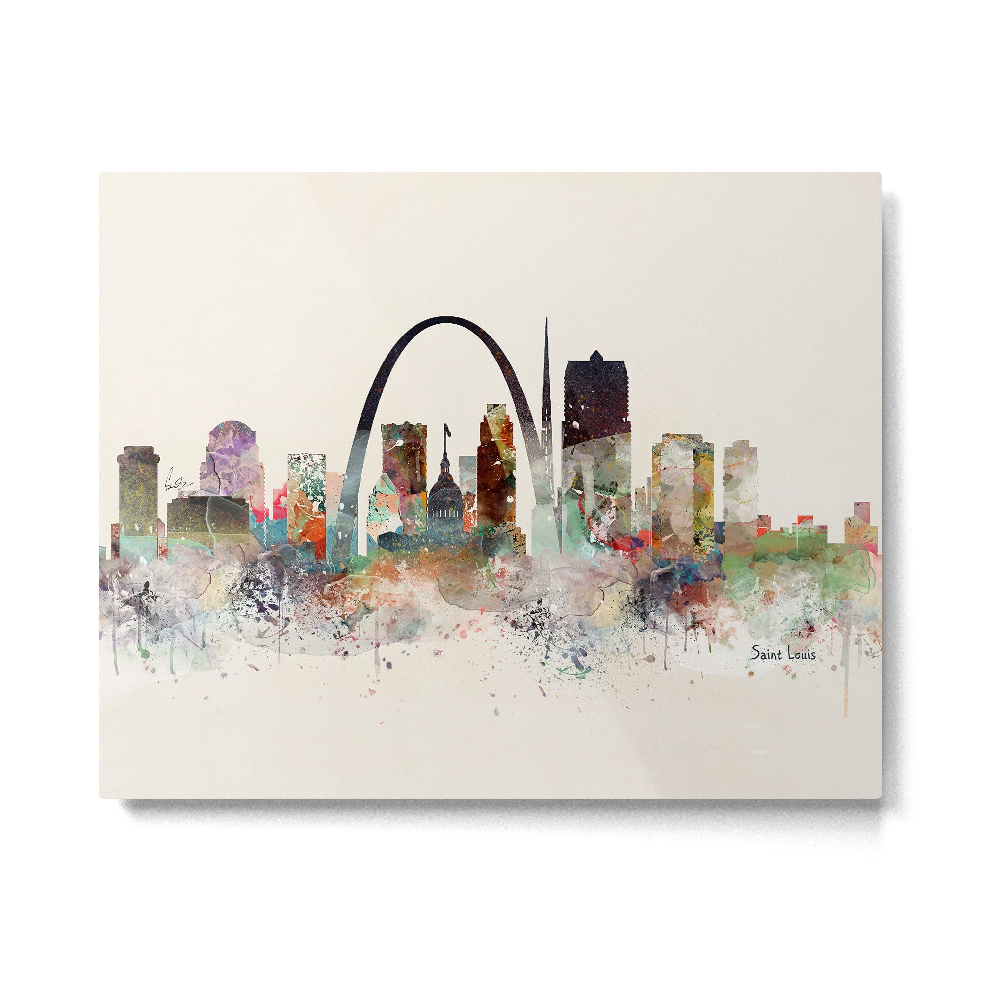saint louis missouri skyline Metal Print Gallery Image 6