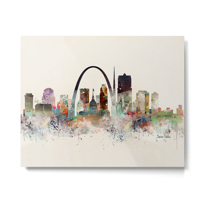 saint louis missouri skyline Metal Print Gallery Image 1