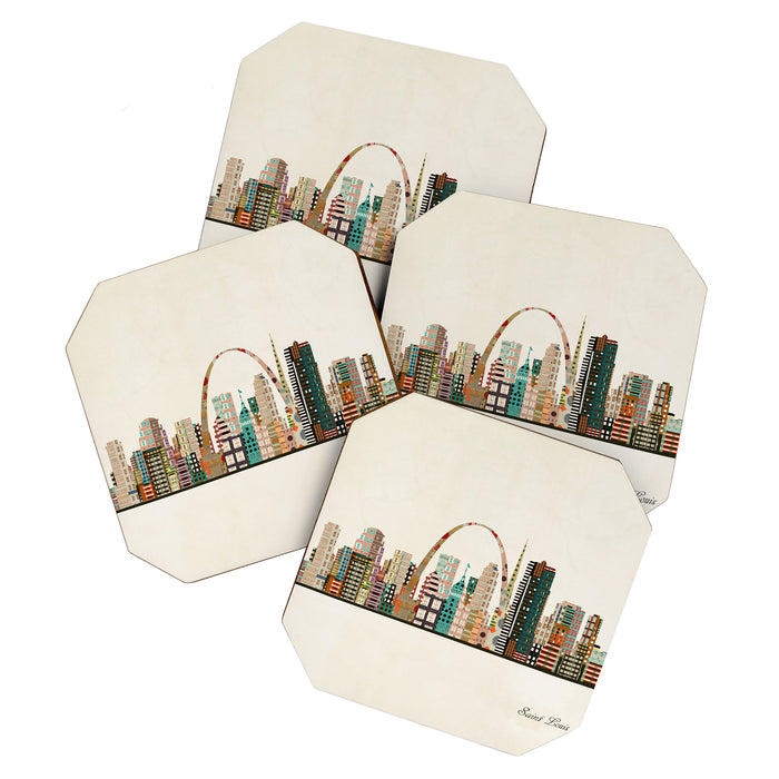 saint louis skyline Coaster Gallery Image 1