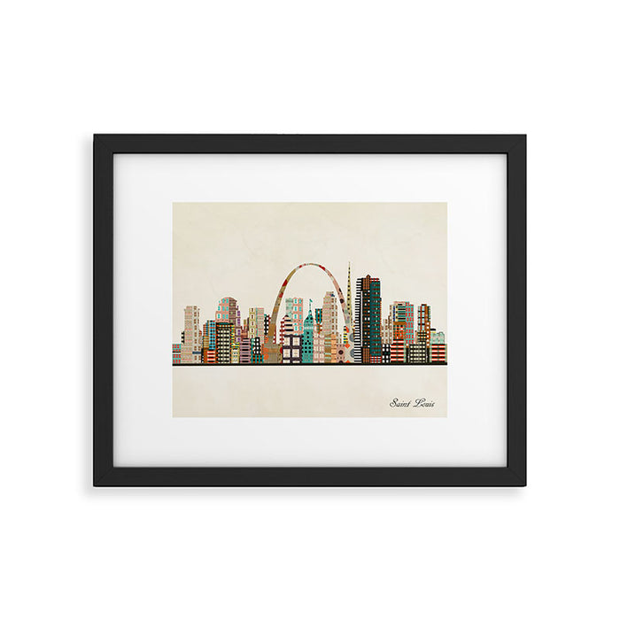 saint louis skyline Framed Art Print Gallery Image 1