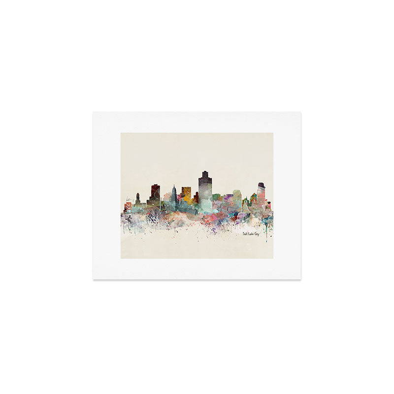 salt lake city skyline Art Print Gallery Image 1