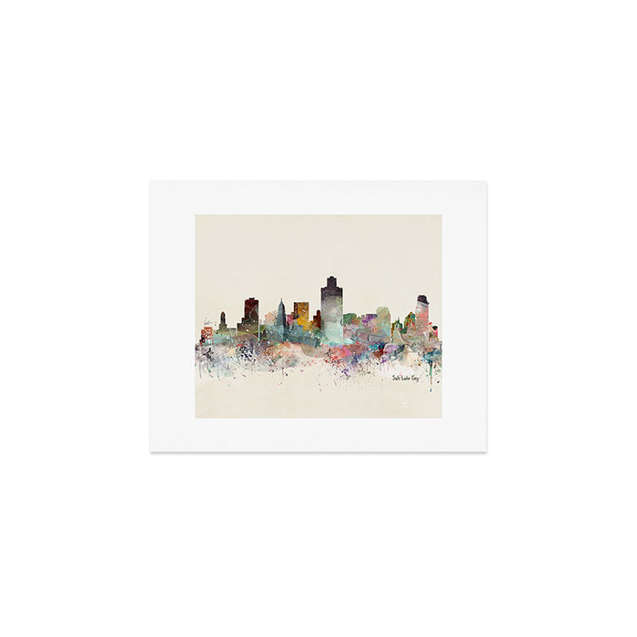 salt lake city skyline Art Print Gallery Image 1