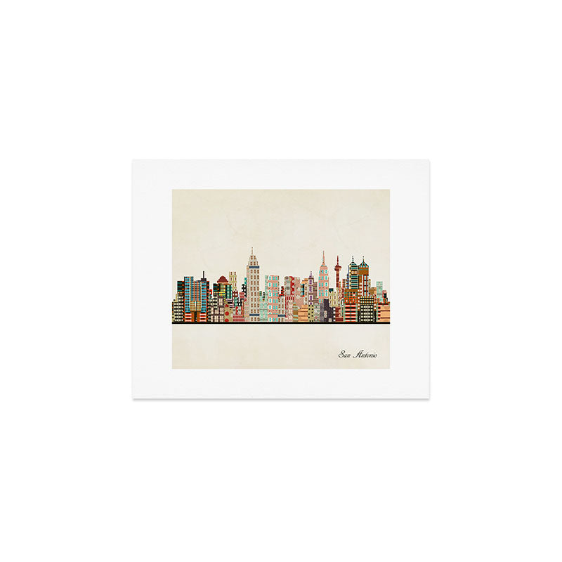 san antonio skyline Art Print Gallery Image 1