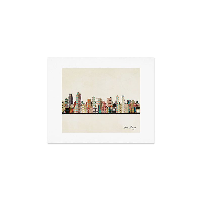 san diego skyline Art Print Gallery Image 1