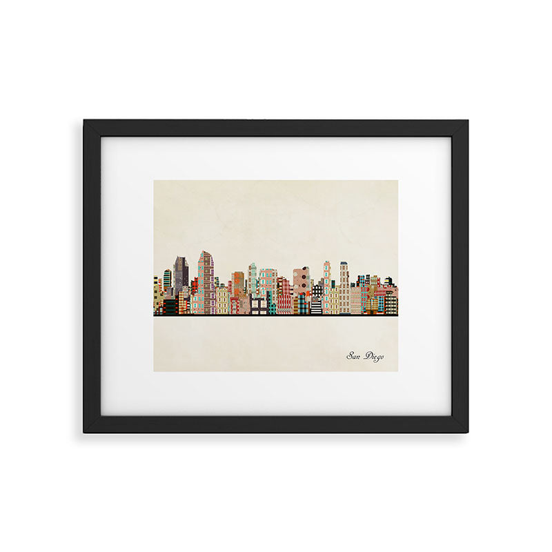 san diego skyline Framed Art Print Gallery Image 4