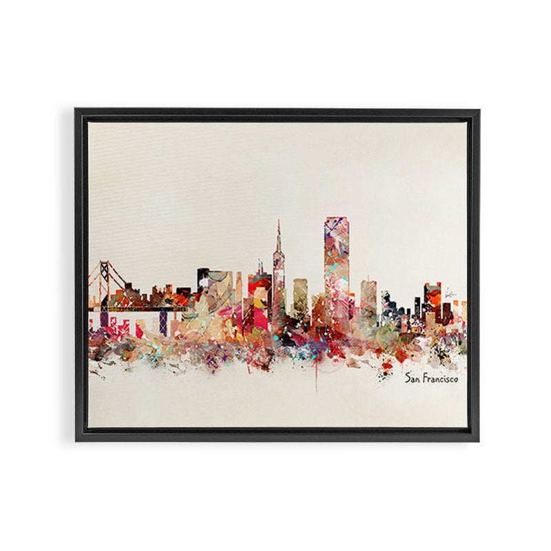 San Francisco city Framed Canvas Print Gallery Image 2