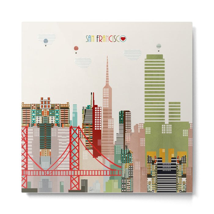 san francisco skyline Metal Print Gallery Image 1