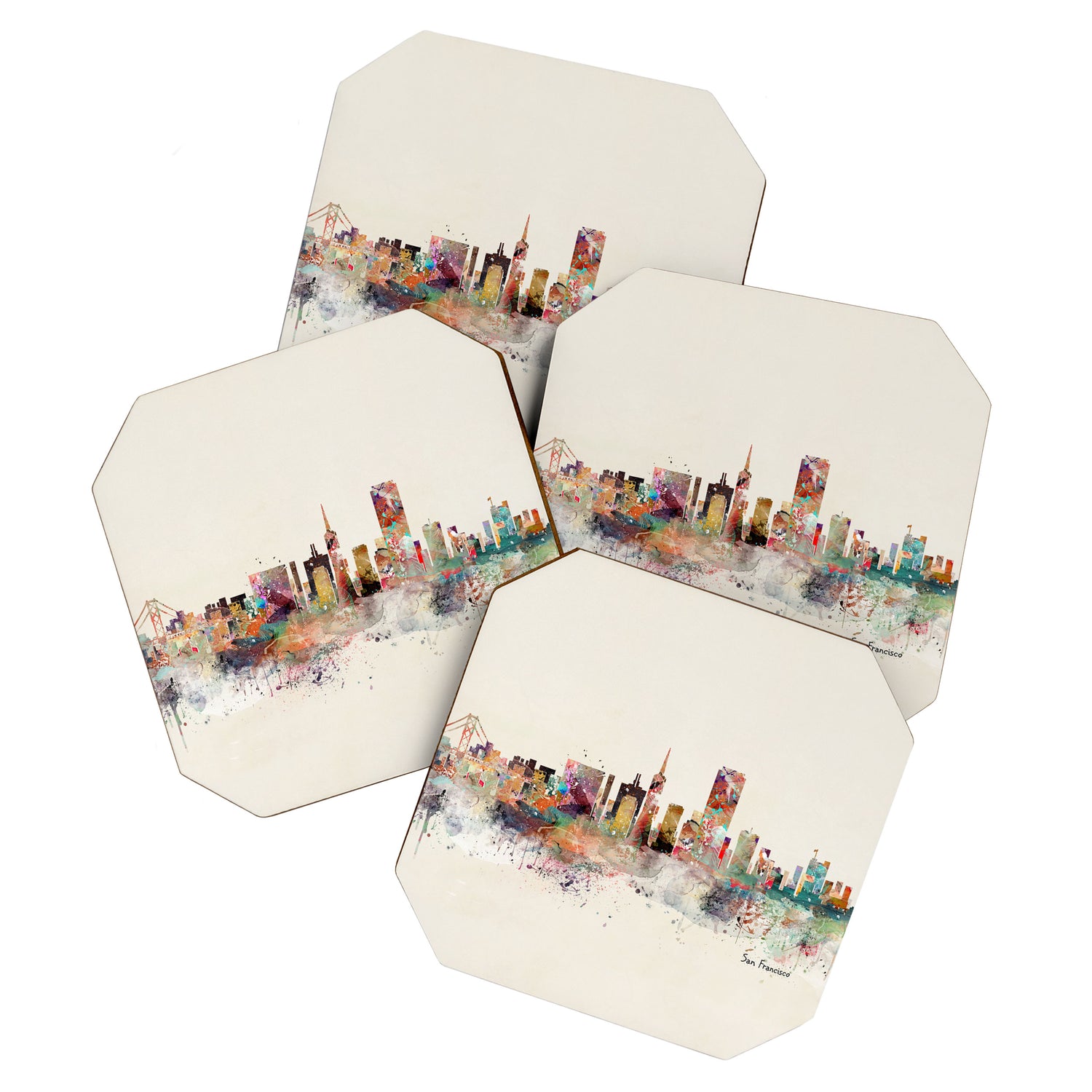 san francisco skyline Coaster Gallery Image 1