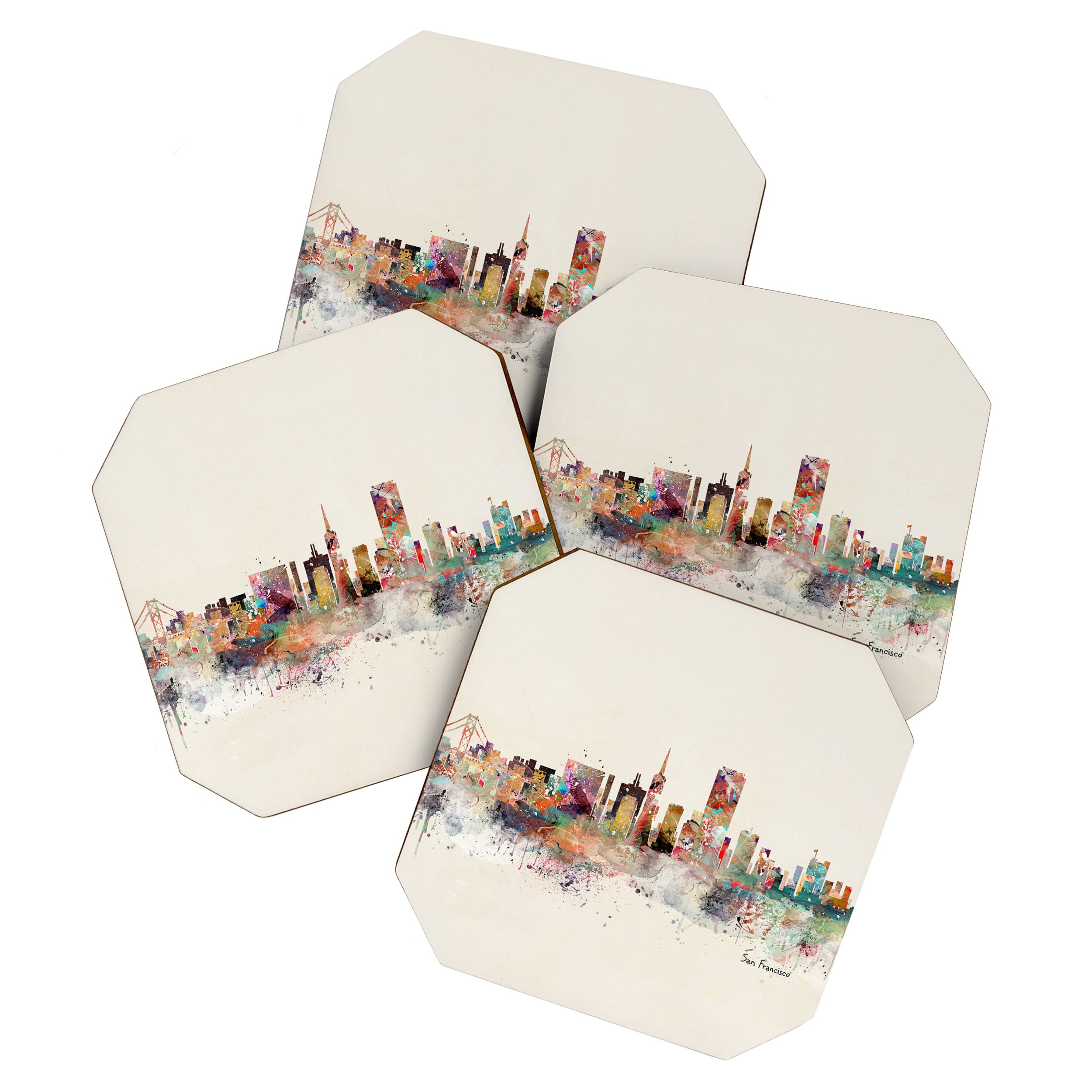 san francisco skyline Coaster Gallery Image 1