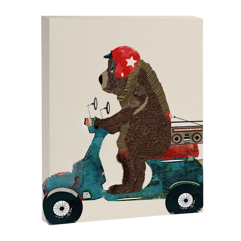 scooter bear Canvas Print Gallery Image 6