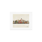 seattle city skyline Art Print Gallery Image 1