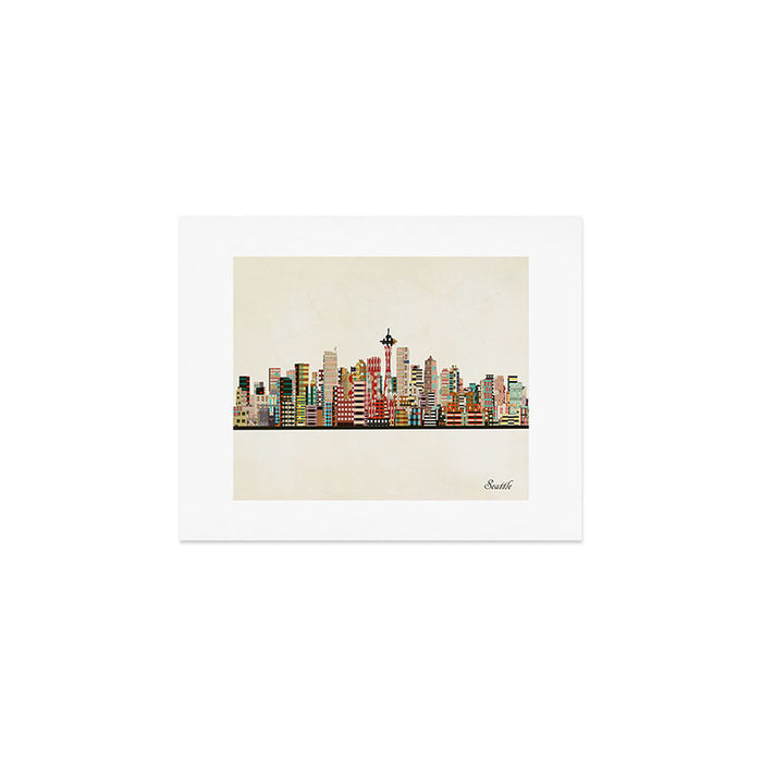 seattle city skyline Art Print Gallery Image 1