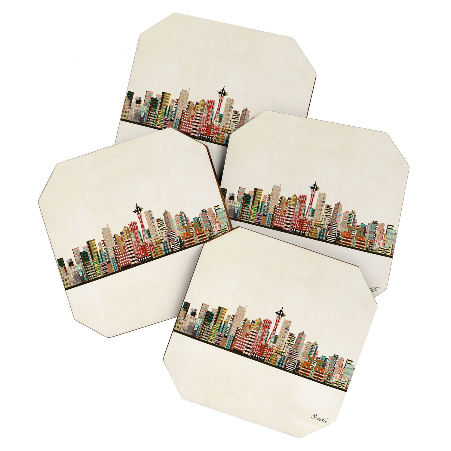 seattle city skyline Coaster Gallery Image 1