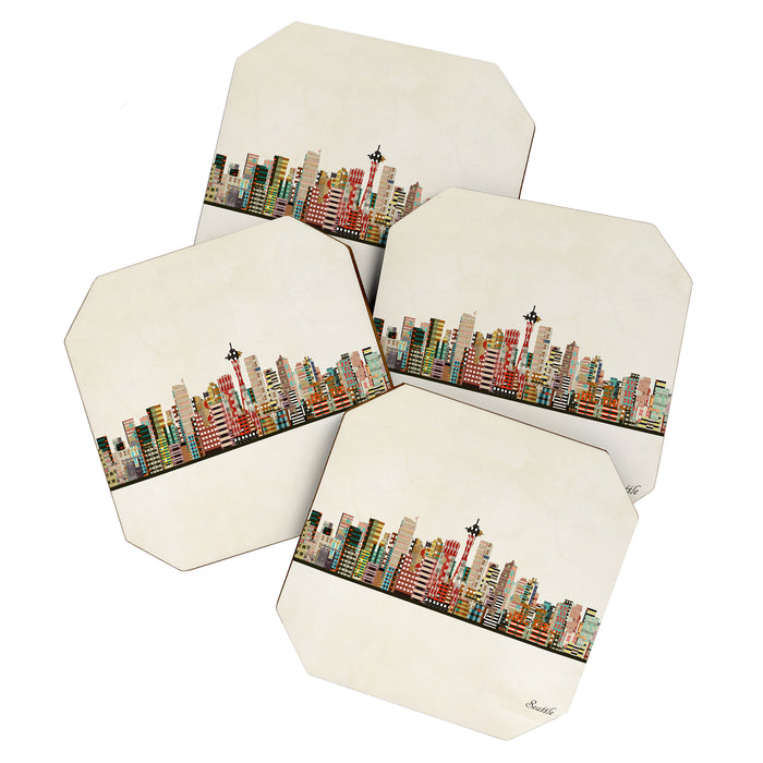 seattle city skyline Coaster Gallery Image 1