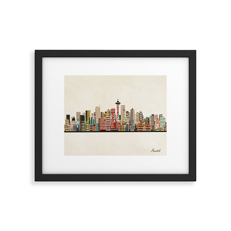seattle city skyline Framed Art Print Gallery Image 6