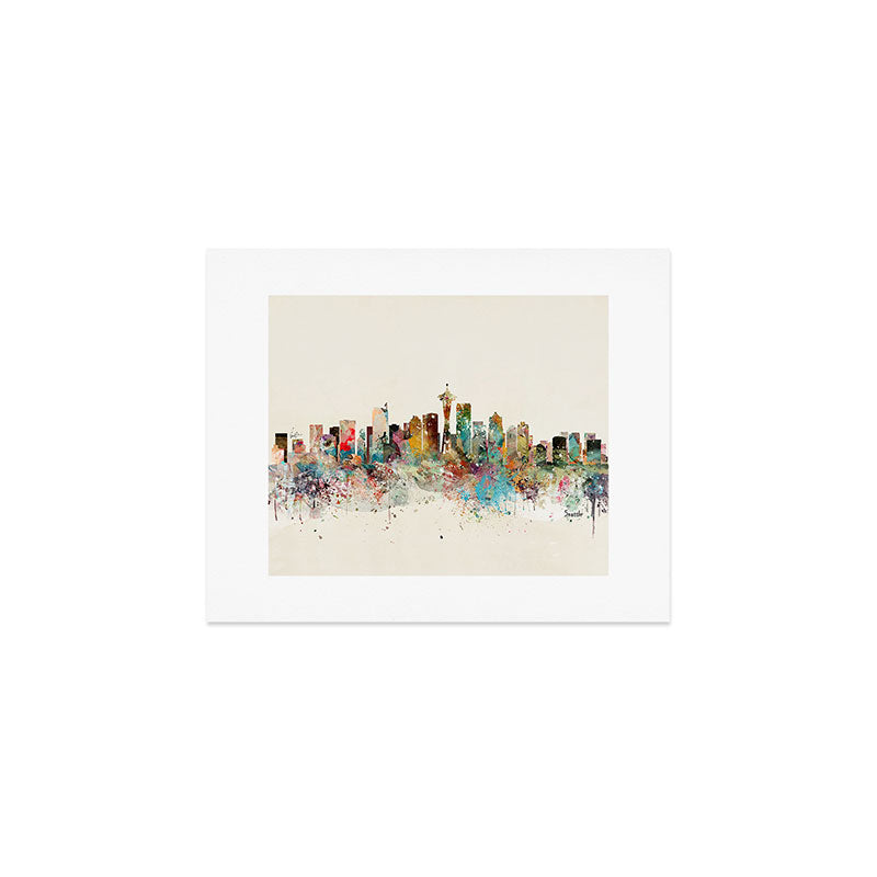 seattle skyline Art Print Gallery Image 1