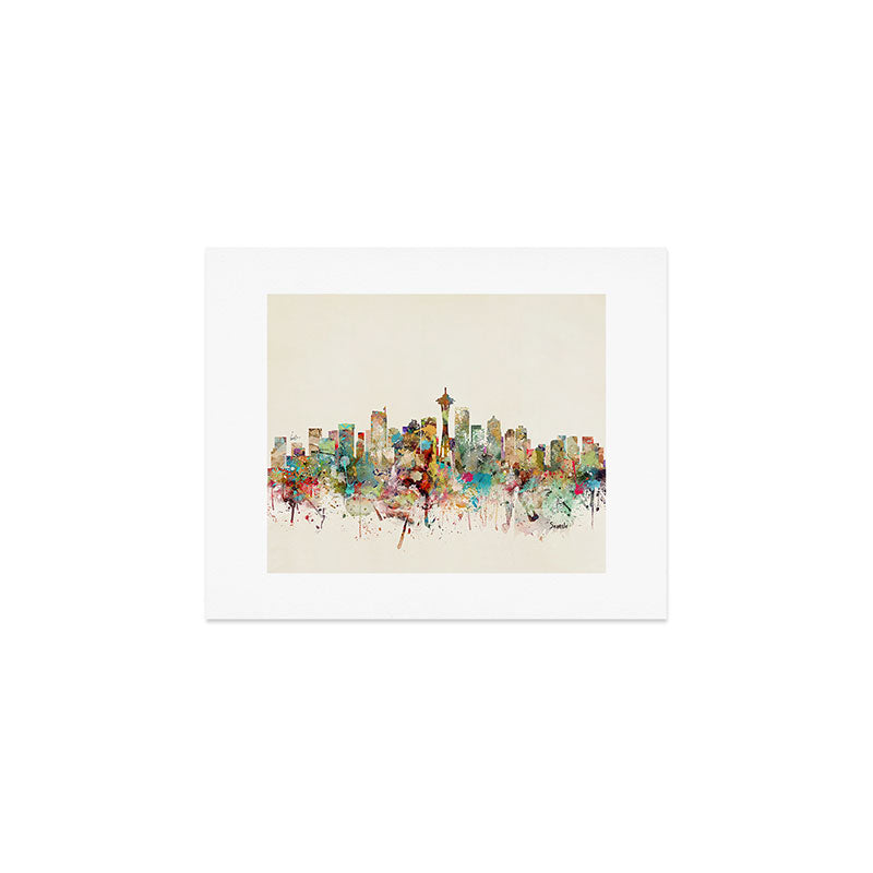 seattle skyline Art Print Gallery Image 1