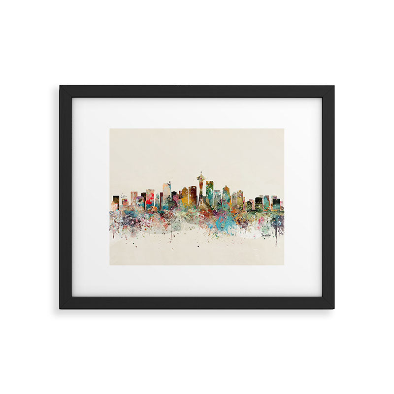 seattle skyline Framed Art Print Gallery Image 4