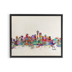 Seattle Washington skyline Framed Canvas Print Gallery Image 2