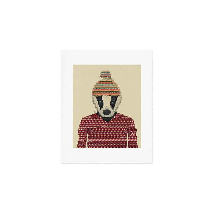 seb the badger  Art Print Gallery Image 1