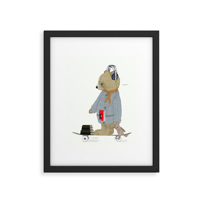skate bear Framed Art Print Gallery Image 1