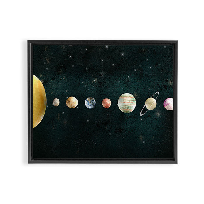 solar system Framed Canvas Print Gallery Image 1