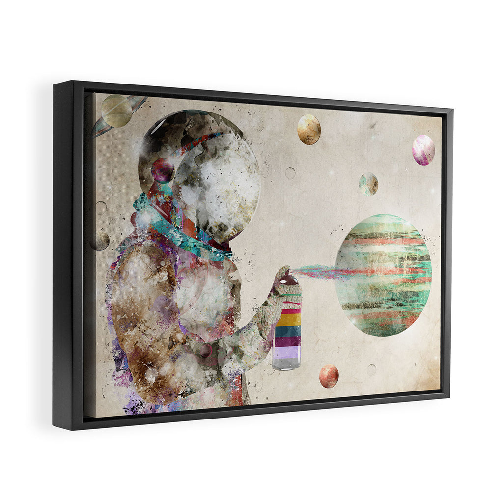 space graffiti Framed Canvas Print Gallery Image 6