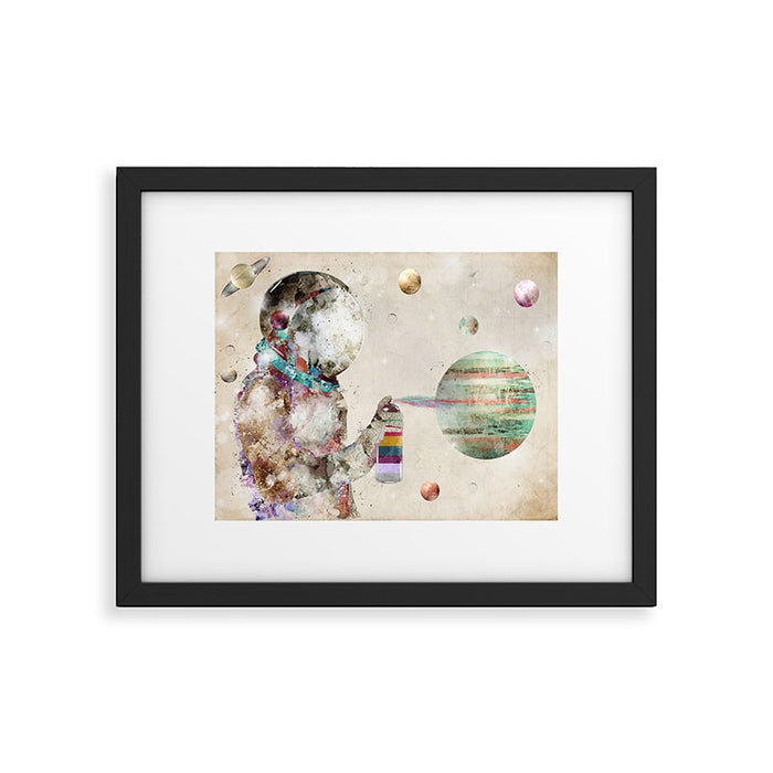 space graffiti Framed Art Print Gallery Image 1