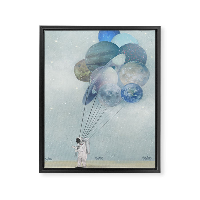 Space Walk Framed Canvas Print Gallery Image 1