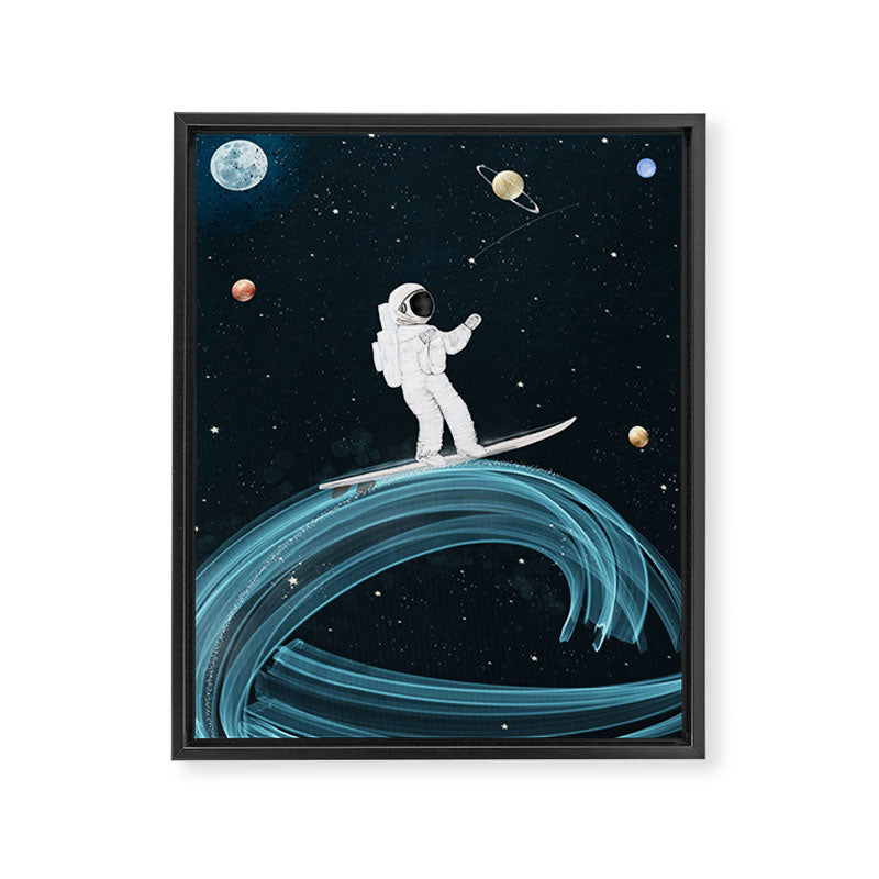 Space waves Framed Canvas Print Gallery Image 6