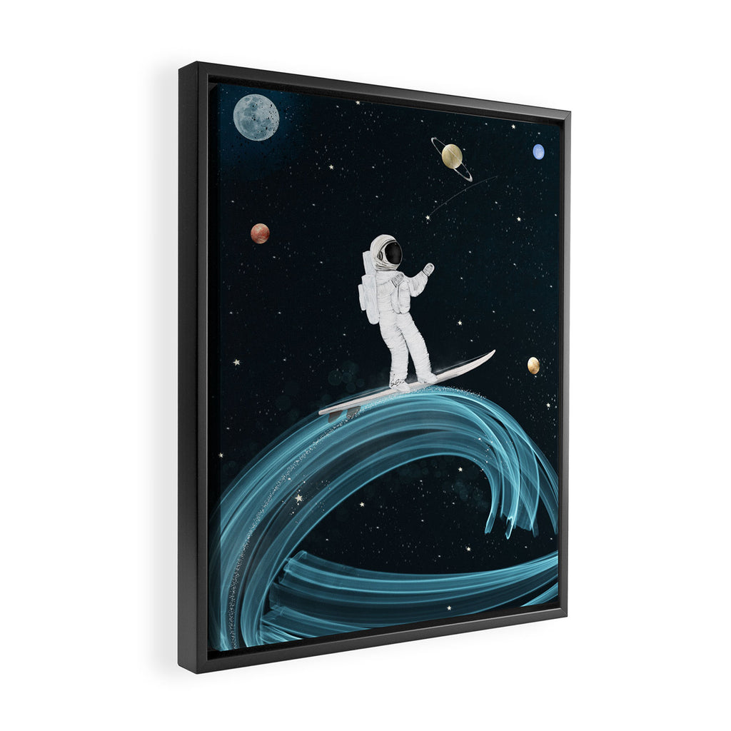 Space waves Framed Canvas Print Gallery Image 2