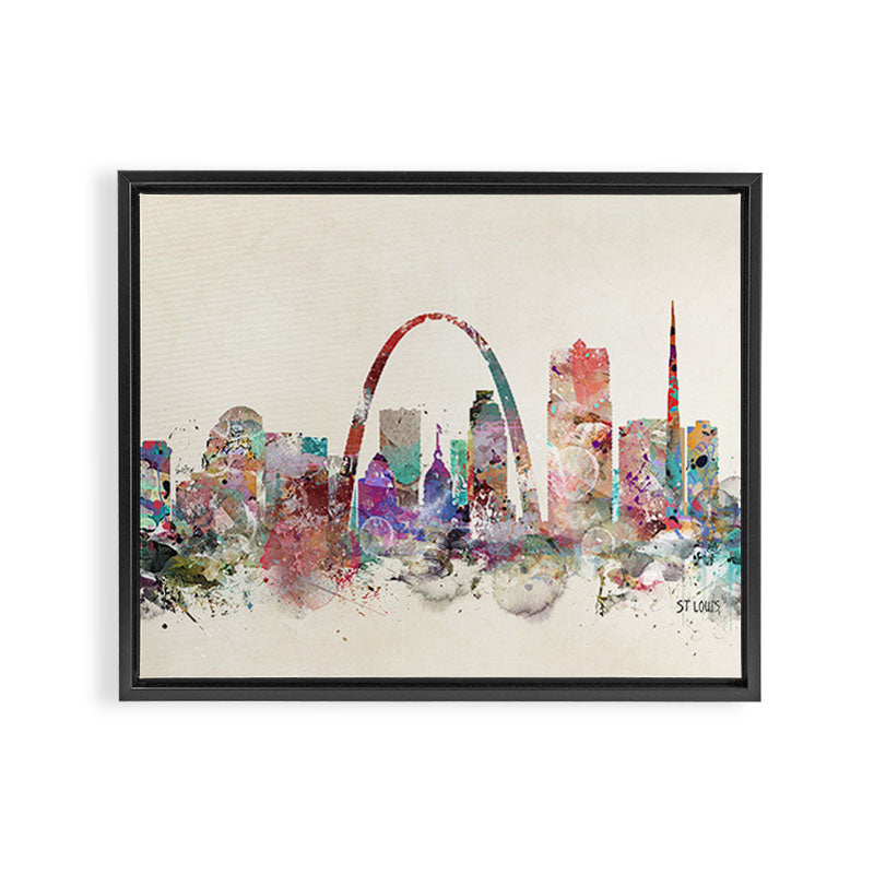 St.louis missouri skyline Framed Canvas Print Gallery Image 2