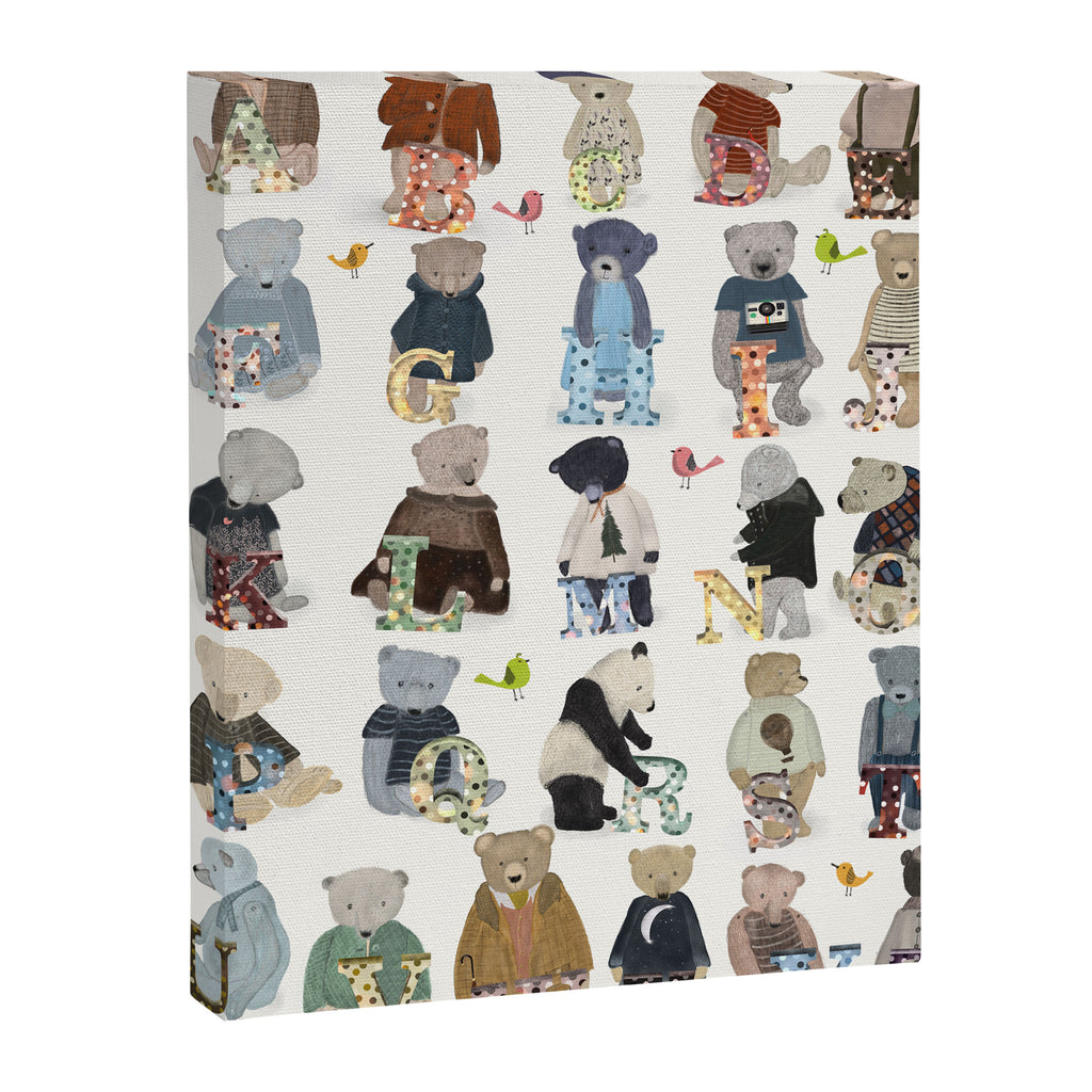 teddy bear alphabet Canvas Print Gallery Image 8