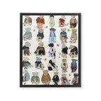 teddy bear alphabet Framed Canvas Print Gallery Image 8