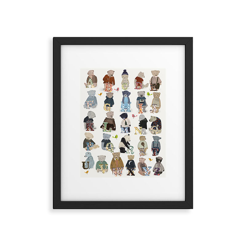 teddy bear alphabet Framed Art Print Gallery Image 6